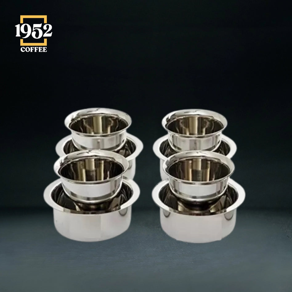 Stainless Steel Coffee Dabara Set Of Four