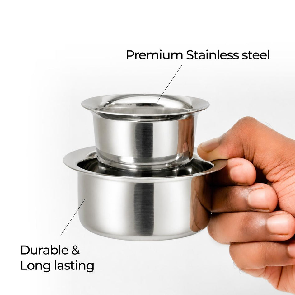 Stainless Steel Coffee Dabara Set Of Four