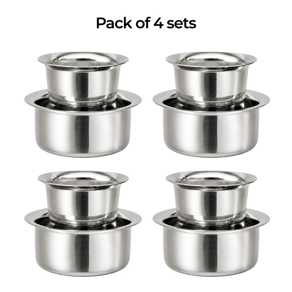Stainless Steel Coffee Dabara Set Of Four